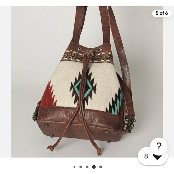 American Darling Brown and Cream Southwestern Backpack - Picture 5 of 7